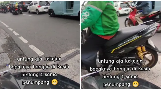 Orderannya Tertukar, Momen Driver Ojol Kejar Penumpangnya di Jalanan Ini Kocak