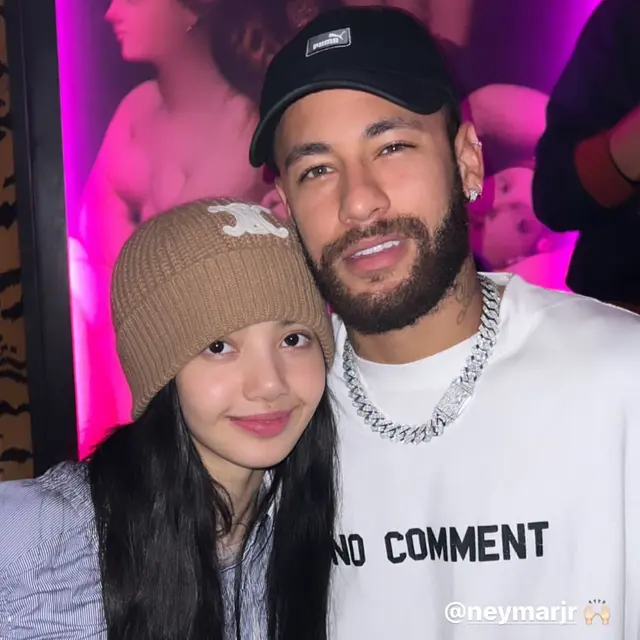 Lisa Blackpink dan pesepak bola Neymar. (Instagram/ lalalalisa_m)