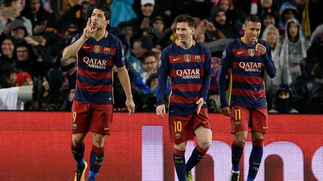 Luis Suarez, Neymar, dan Lionel Messi