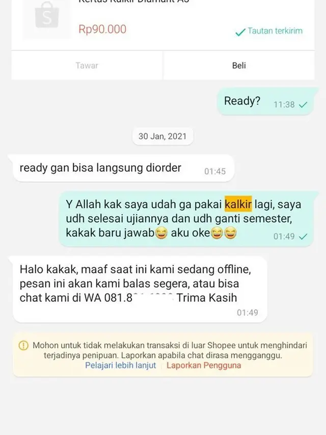 7 Chat Penjual dan Pembeli di Online Shop Ini Kocak Sekaligus Geregetan