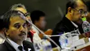 Menteri Pemuda dan Olahraga Roy Suryo saat mengikuti rapat kerja di DPR, Jakarta, Senin (25/8/2014) (Liputan6.cm/Andrian M Tunay)