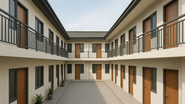 Inspirasi Model Rumah Kos 10 kamar yang Indah Meski Sederhana/via AI