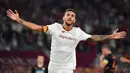 Pesta gol AS Roma diawali oleh gol yang dicetak oleh sang kapten Lorenzo Pellegrini pada menit ke-19. (AFP/Isabella Bonotto)