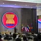 Presiden Joko Widodo (Jokowi) dalam perayaan 56th ASEAN Day yang diselenggarakan di Sekretariat ASEAN, Selasa (8/8/2023). (Liputan6/Benedikta Miranti)