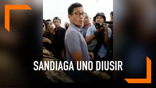 Calon wakil presiden Sandiaga Uno kembali mengalami kejadian tak mengenakkan dalam kunjungan ke TPI Pasar Batu Cermin, Labuan Bajo, NTB.