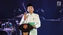 Presiden Joko Widodo memberikan paparan saat menghadiri konsolidasi calon legislatif Partai Kebangkitan Bangsa (PKB) Pemilu 2019 sekaligus haul Abdurrahman Wahid, Gus Dur di Balai Sarbini, Jakarta, Senin (17/12). (Liputan6.com/Faizal Fanani)