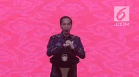 Presiden Joko Widodo atau Jokowi memberi sambutan saat menghadiri Perayaan Imlek Nasional 2019 di JI Expo Kemayoran, Jakarta, Kamis (7/2). Perayaan Imlek Nasional 2019 mengangkat tema 'Merajut Kebhinekaan Memperkokoh Persatuan'. (Liputan6.com/HO/Ran)