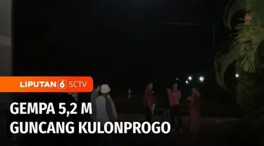 Gempa bumi 5,2 magnitudo mengguncang Kabupaten Kulon Progo, Daerah Istimewa Yogyakarta pada Jumat (17/3) malam. Warga mengira getaran gempa merupakan guncangan kendaraan yang melintas di jalan raya.