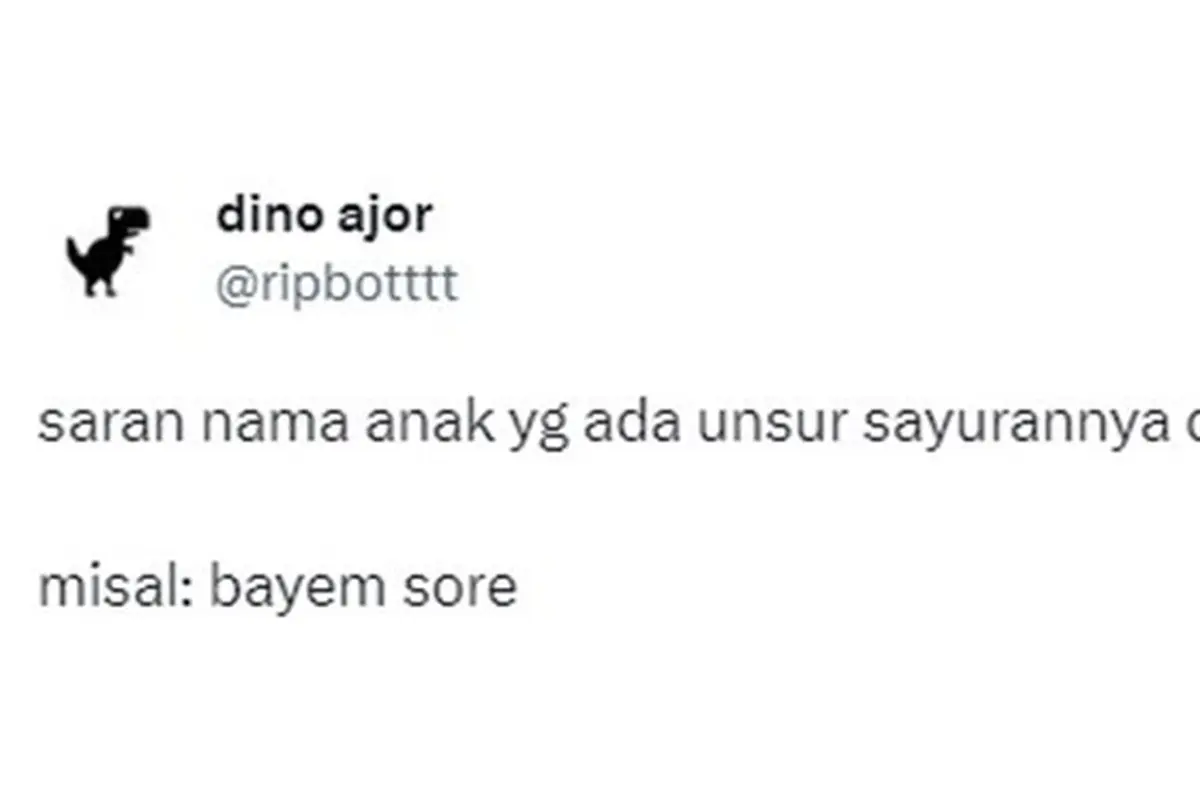 Netizen Ini Minta Saran Nama Anak Berunsur Sayuran, 7 Hasilnya Bikin Geleng Kepala