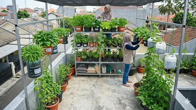 Ide Kebun Sayur Rambat di Atap Rumah Biar Lahan Sempit Tetap Produktif
