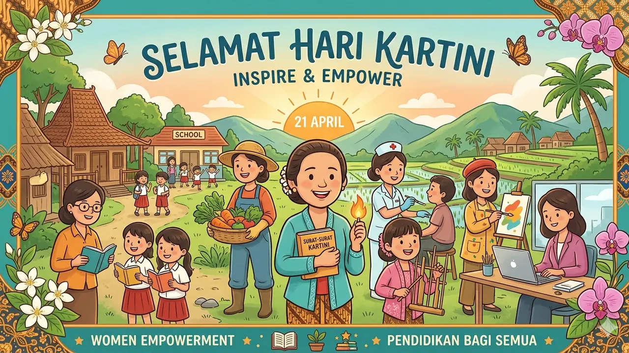 Desain Poster Hari Kartini Kartun. Gemini