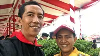 Jokowi KW memperingati Hari Pahlawan. (Liputan6.com/Dian Kurniawan)