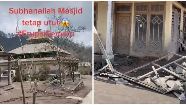 Viral Masjid Tetap Berdiri Utuh Usai Diterjang Erupsi Semeru, Jadi Sorotan