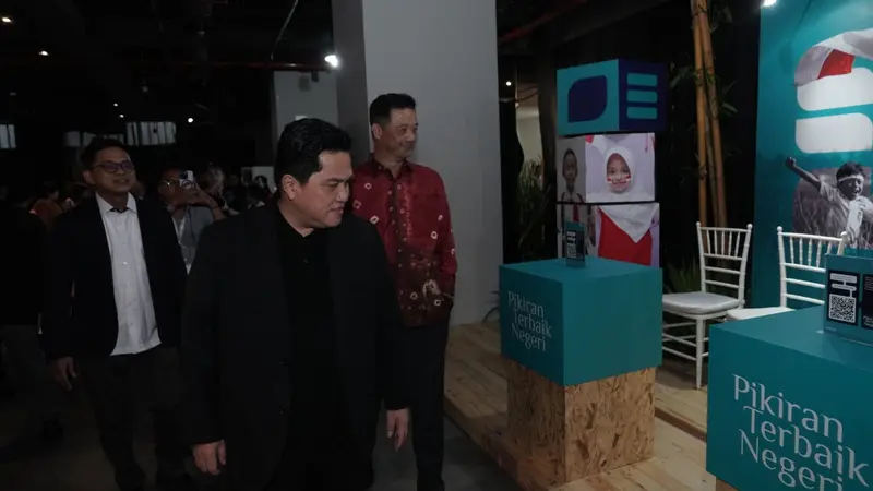 Menteri BUMN Erick Thohir menghadiri peluncuran Yayasan BUMN