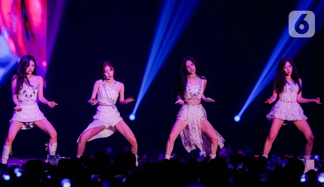 Synk: Hyper Line adalah konser aespa pertama di Indonesia. (Liputan6.com/Faizal Fanani)