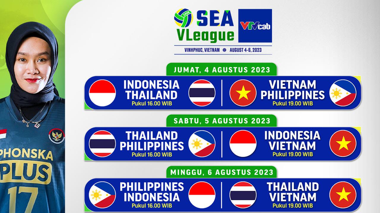 Siaran Langsung SEA VLeague 2023 Putri Putaran Pertama di Vidio