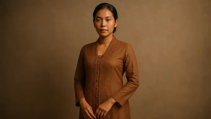 Model Kebaya Kartini Panjang (Foto: Rizka Nur Laily via ChatGPT)