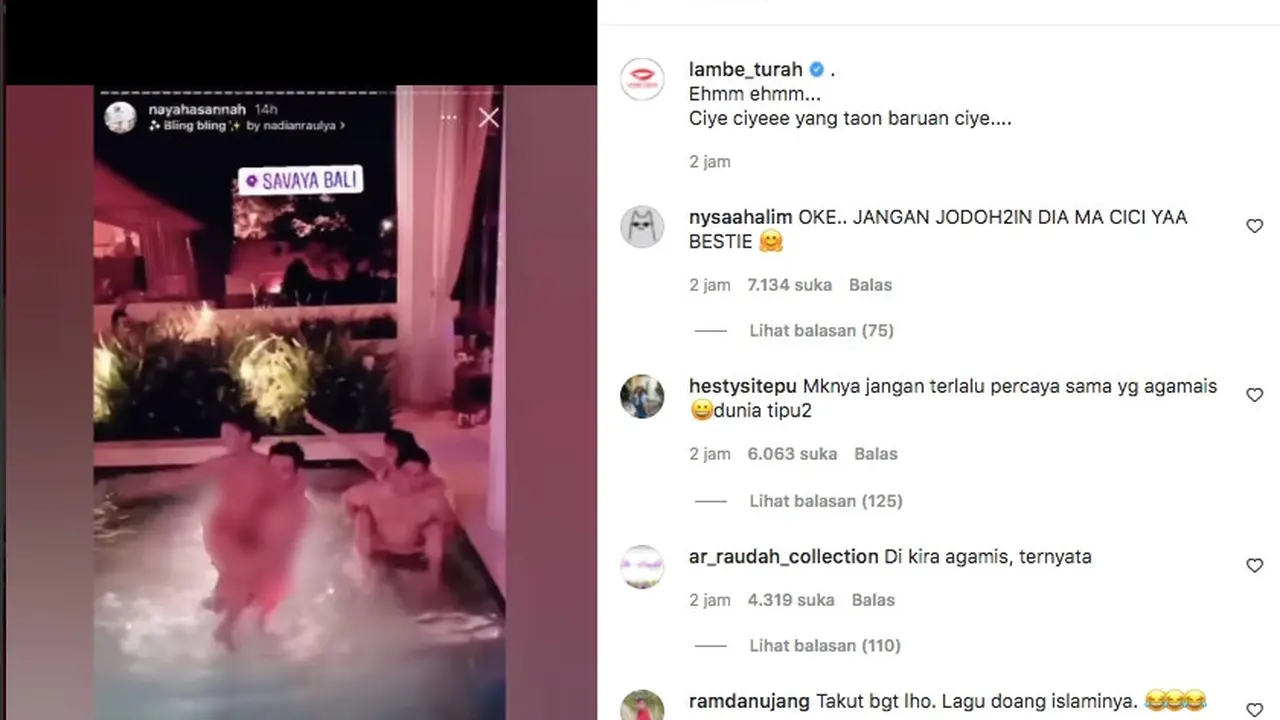 Beredar Video Mesra Zikri Daulay Tengah Lewati Malam Tahun Baru bareng Ayu Aulia. (instagram.com/lambe_turah)