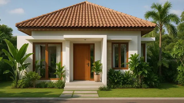 Model Rumah Ukuran 6x9 Dengan Gaya Modern/Ilustrasi gambar oleh AI