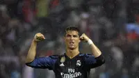 Penyerang Cristiano Ronaldo bicara soal peluang Real Madrid di final Liga Champions. (GERARD JULIEN / AFP)