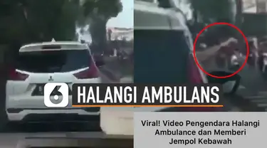 Tingkah tak terpuji pengendara mobil pada ambulans kembali terjadi.