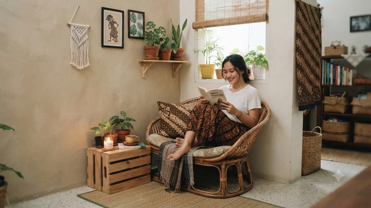 Sudut healing di rumah tanpa renovasi dan biaya mahal yang hasilnya cozy nyaman