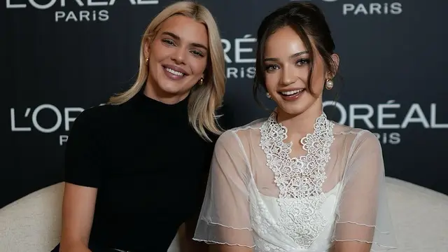 Beda Gaya Enzy Storia dan Cinta Laura Saat Wawancara Kendall Jenner dan Cara Delevigne di Paris