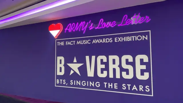Pameran BTS Imersif The Fact Music Awards Exhibition BSTARVERSE di Jakarta. (Anisha/Fimela)