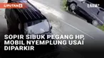 Setiap pengendara diwajibkan konsentrasi saat berangkat dan turun dari kendaraan. Jangan sampai insiden berikut terjadi pada anda karena kurang fokus hingga kemudian alami kerugian material. Insiden bermula dari seorang sopir yang sibuk bermain ponse...