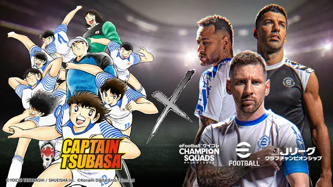 <p>Kolaborasi Epik! Captain Tsubasa Resmi Bergabung di eFootball, Siap Duel Lawan Lionel Messi? (Doc: Konami)</p>