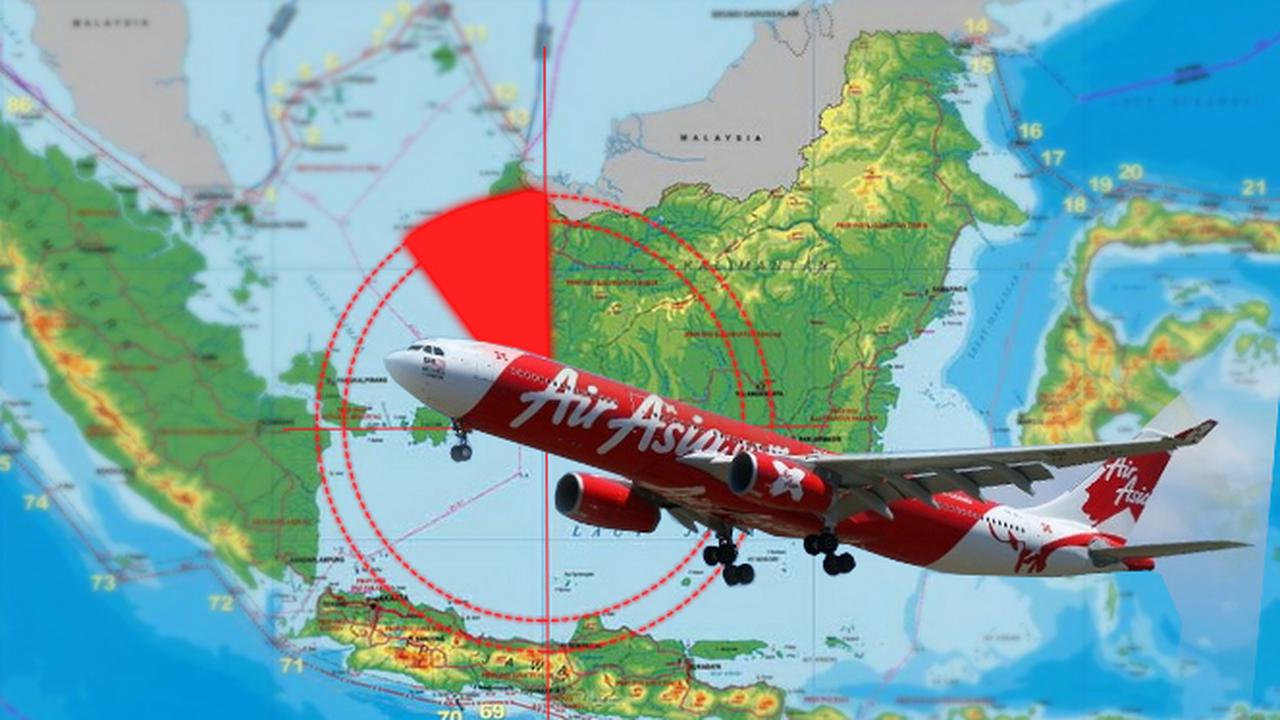 Ilustrasi Pesawat AirAsia hilang