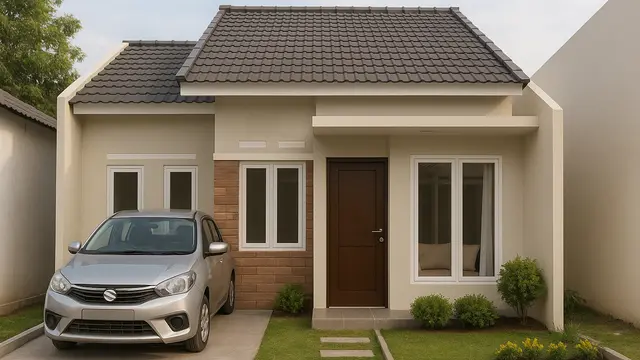 Rumah Sederhana 1 Lantai dengan 2 Kamar Tidur (Foto: Rizka Nur Laily via ChatGPT)
