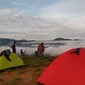 Kabut pagi saat menyelimuti bukit arang, Bone Bolango (Arfandi/Liputan6.com)