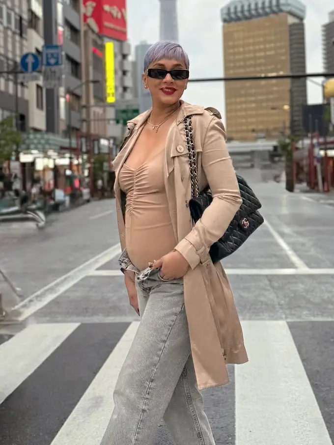 Kimmy Jayanti Pamer Baby Bump Hamil Anak ke-3 saat di Jepang