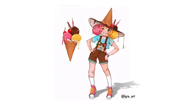 Seniman ini ubah es krim terlihat mirip topi. Sekilas seperti topi penyihir