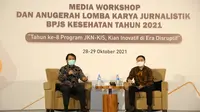 Webinar Media Workshop “Menjaga Keberlangsungan Program JKN-KIS” yang diselenggarakan BPJS Kesehatan, Jumat (29/10)