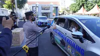 Peluncuran mobil masker di Surabaya. (Dian Kuniawan/Liputan6.com)