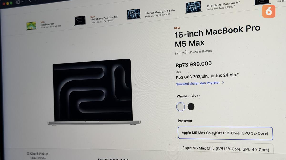 MacBook Pro M5 Pro dan M5 Max 2026 Resmi di Indonesia, Ada 4 Pilihan Harga