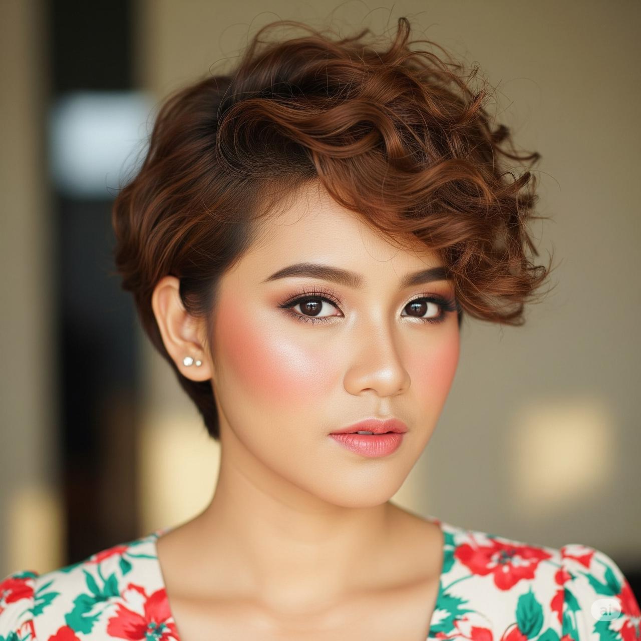 15 Model Rambut Pendek Curly Wanita 2025, Stylish, Edgy dan Memukau