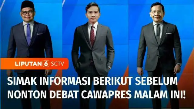 VIDEO: Debat Cawapres Digelar Malam Ini, Berikut Profil dan Fakta Para Cawapres
