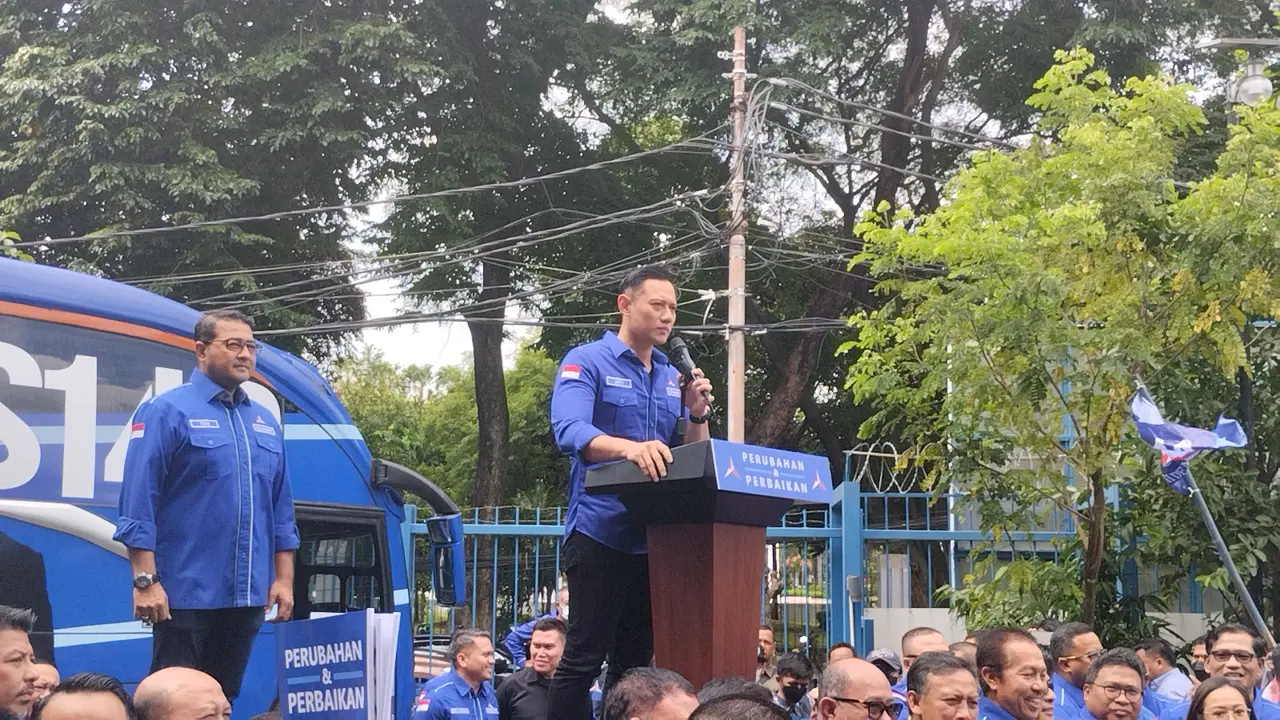 Ketua Umum Partai Demokrat Agus Harimurti Yudhoyono (AHY) berbicara mengenai upaya Peninjauan Kembali (PK) yang diajukan KSP Moeldoko.