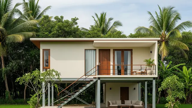 Model Rumah Kecil 2 Kamar Cantik Dekat Sawah Anti Ular