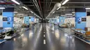 Sebuah gambar menunjukkan basement parkir yang dapat diubah menjadi fasilitas rumah sakit bawah tanah darurat, di Rambam Health Care Campus di kota Haifa, Israel utara, pada 18 April 2024. (JACK GUEZ / AFP)