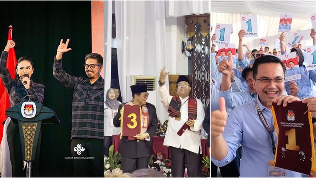 8 Potret Artis Calon Kepala Daerah Ambil Nomor Urut Pilkada, Penuh Semangat