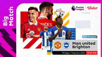 Link Live Streaming Liga Inggris 2022/2023 : Manchester United Vs Brighton, 7 Agustus 2022. (Sumber : dok. vidio.com)
