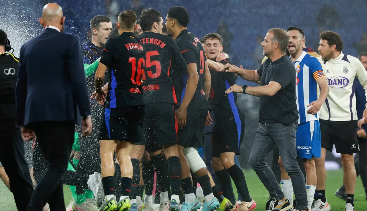 Barcelona sukses mengalahkan tuan rumah dengan dua gol tanpa balas. (AP Photo/Joan Monfort)