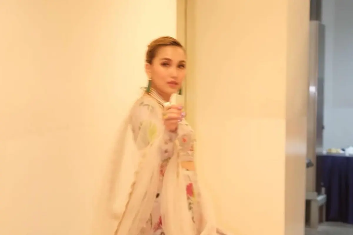 Ayu Ting Ting Pakai Gaun India