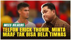 Ketua Umum PSSI, Erick Thohir, mengungkap cerita soal Mees Hilgers yang secara pribadi menelepon dirinya. Bek FC Twente tersebut meminta maaf karena tak bisa bergabung memperkuat Timnas Indonesia di FIFA Matchday kali ini. Meski begitu, Erick menegas...