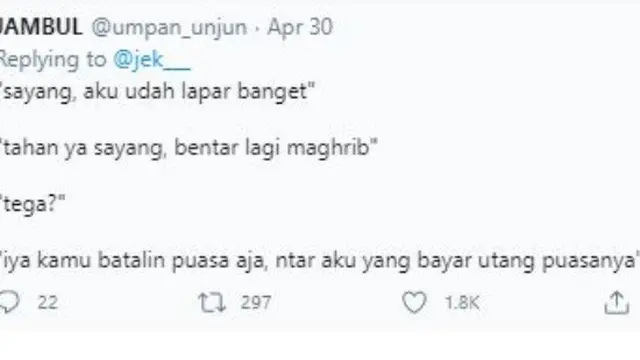cuitan kocak batalin puasa
