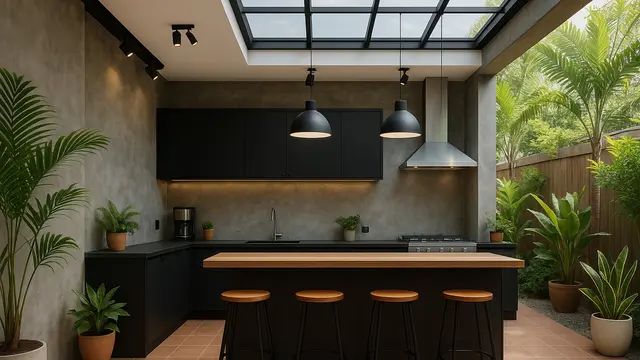 Model Dapur Semi Outdoor Belakang Rumah 2025/Ilustrasi AI